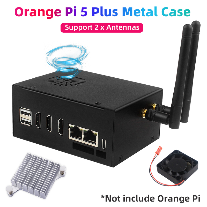 Orange Pi 5 Plus 16Gb - Casing logam 5 Plus Pi oranye